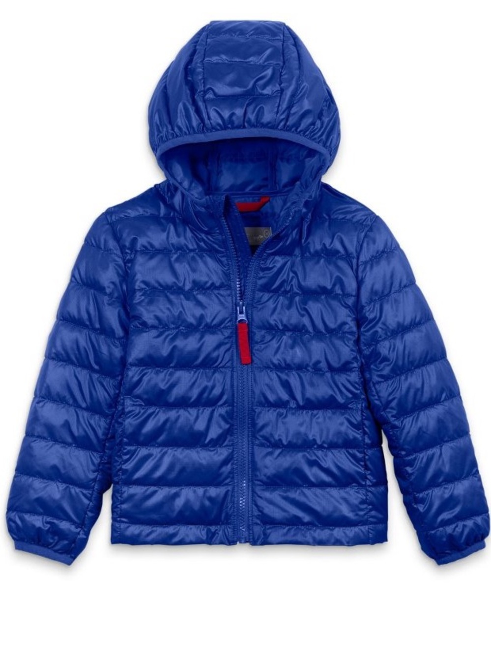 Primary Kids Lightweight Puffer Colbalt Blue Hooded Zip Up Jacket Coat Size 4/5